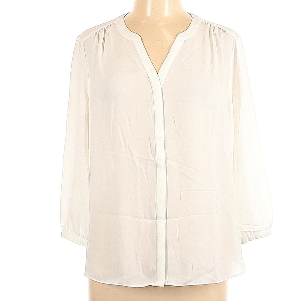 NYDJ Cream Blouse